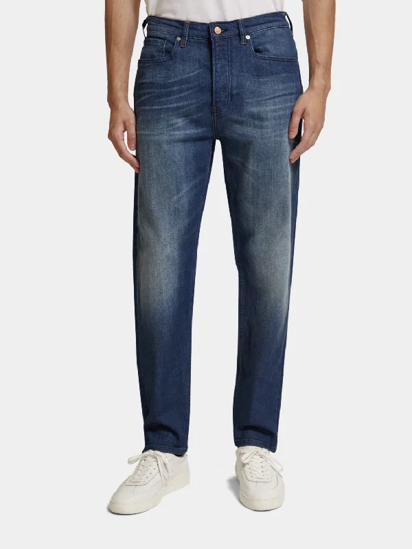 Men's Jeans with a Cargo - Inspired Knee Pocket for Extra StorageDrop regular tapered-fit jeans