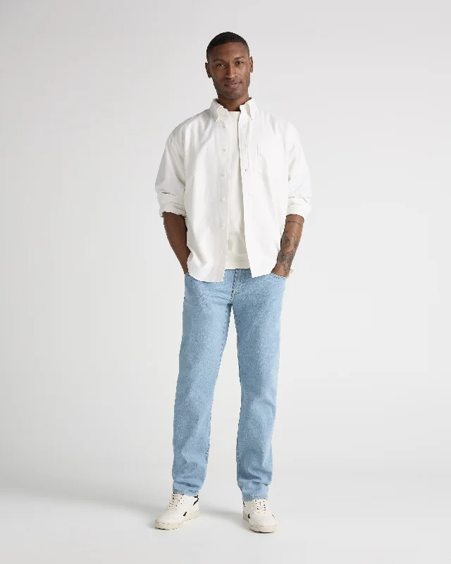 Men's Cargo Jeans with Multiple Pockets for a Practical and Outdoor - Friendly LookDunn Low Tapered - Light Stone