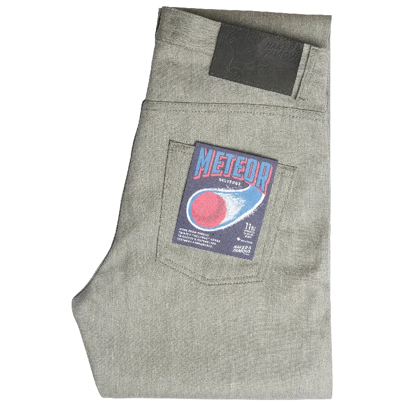 Men's Ripped Skinny Jeans in Acid Wash for an Edgy and Punk - Inspired StyleEasy Guy - Meteor Selvedge