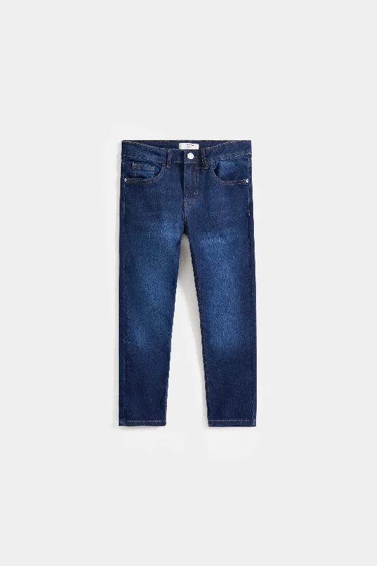 Men's Jeans with a Zip - Off Lower Leg for Convertible StyleBasic Slim Jeans