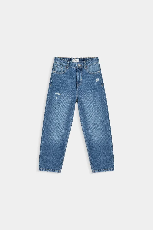 Plus Size Men's Bootcut Jeans with a Belt Loop Upgrade for a Stylish TouchBalloon Fit Jeans