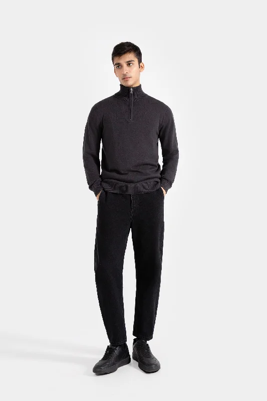 Plus Size Men's Straight Leg Jeans with Reinforced Knees for DurabilitySlouchy Fit Jeans