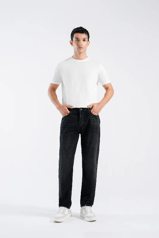 Plus Size Men's Bootcut Jeans with a Belt Loop Upgrade for a Stylish TouchLoose Relaxed Jeans