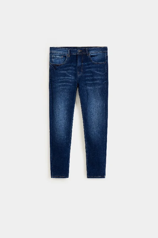 Men's Low - Rise Jeans in a Light Wash for a Casual and Youthful LookSlim Cropped Jeans