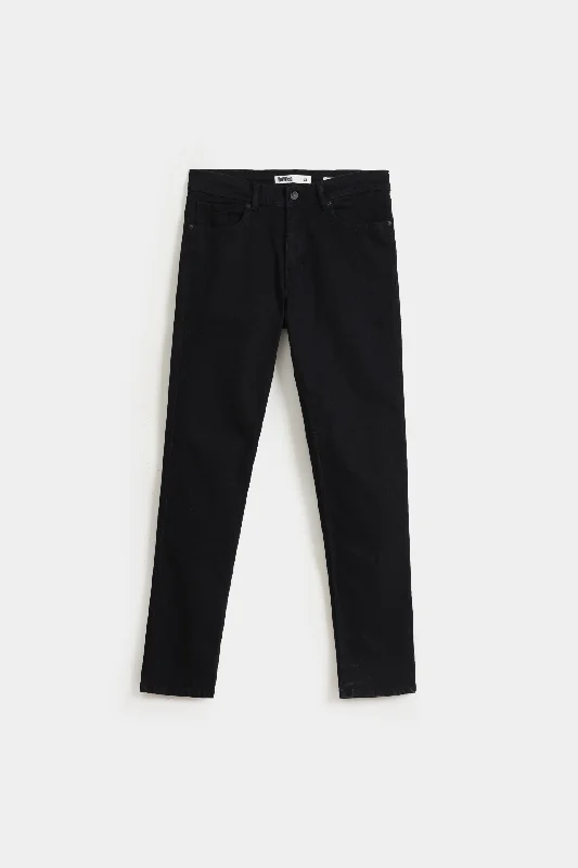 Men's Jeans with an Elastic Waistband for Ultimate ComfortBasic Slim Fit Jeans