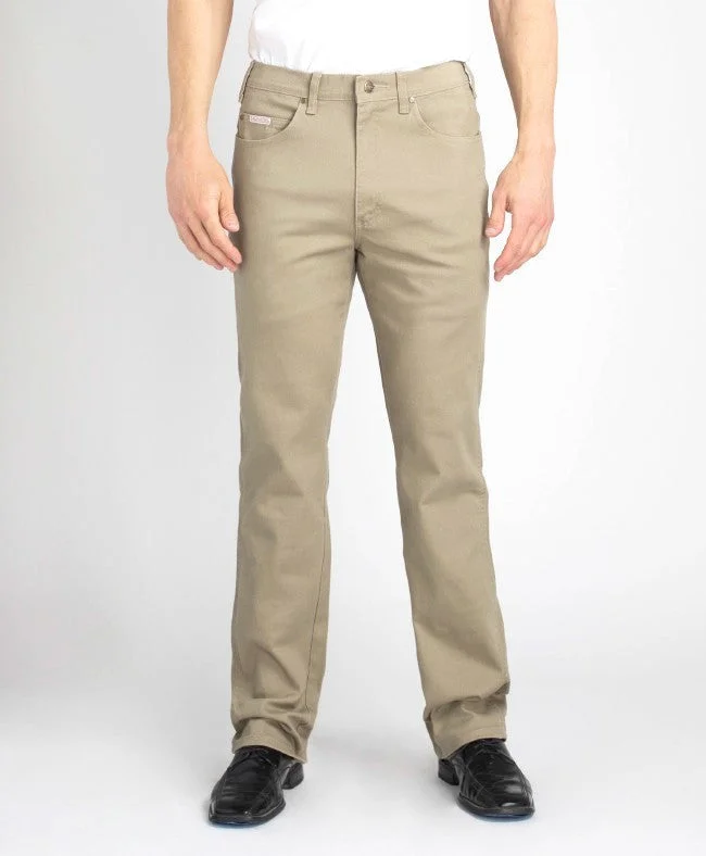 Men's Jeans with a Hidden Coin Pocket for Added ConvenienceGrand River Men's Khaki Stretch Jean