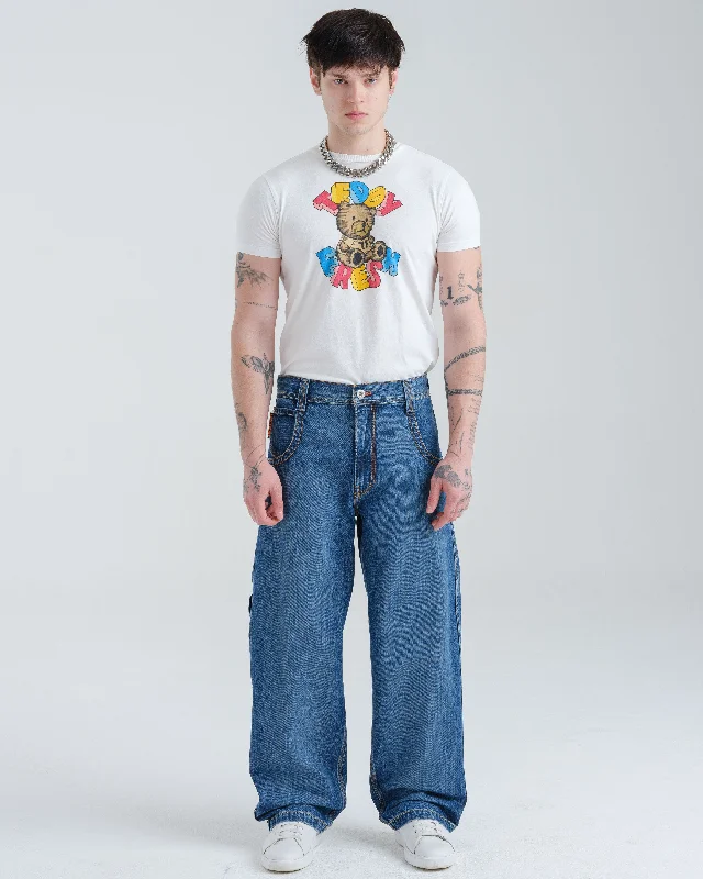 Men's Colored Jeans in Burgundy for a Bold and Fashion - Forward LookHandyman Carpenter. 20". Hand-Sand Vintage.