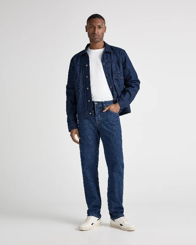 Plus Size Men's Relaxed Fit Jeans with a Tapered Leg for a Laid - Back VibeJohn Mid Straight - Stone Indigo