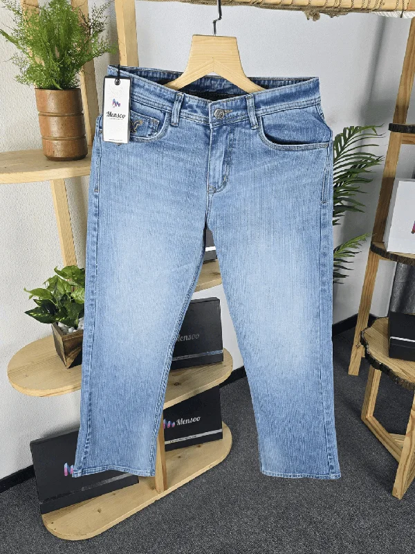 Men's Jeans with a Button - Fly for a Traditional and Classic AestheticKik of Bootcut Jeans Sky