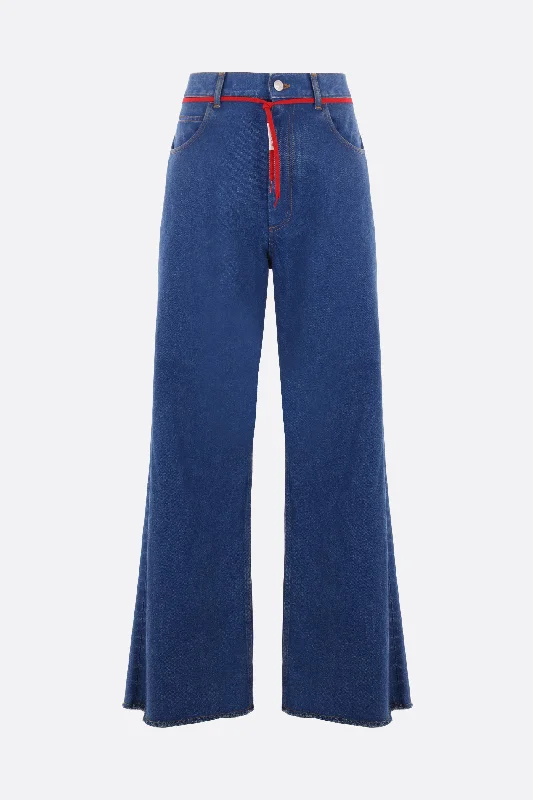Men's Stretch Jeans with a Moisture - Wicking Lining for Active Lifestyleswide-leg denim trousers