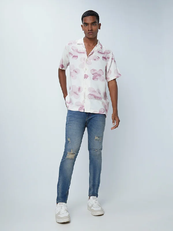 Men's Straight Leg Raw Denim Jeans for a Minimalist and Durable OptionNuon Blue Straight - Fit Mid - Rise Jeans