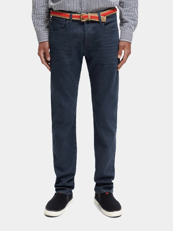 Men's Distressed Jeans with Patches for a Retro and DIY - Inspired AppearanceRalston regular slim-fit jeans
