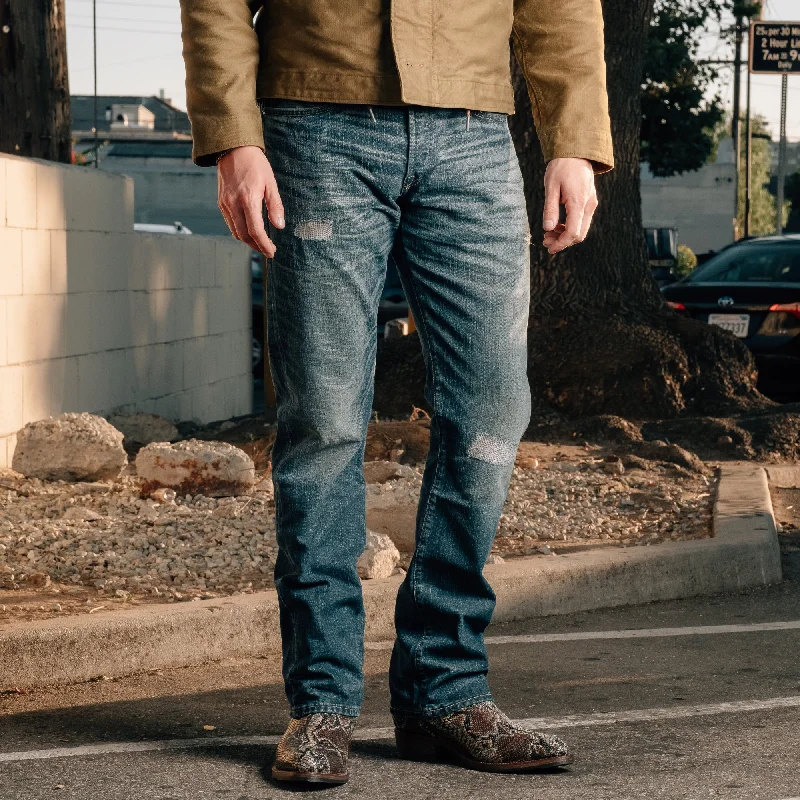 Plus Size Men's Bootcut Jeans with a Relaxed Waist for a Classic and Comfortable FitRRL Slim Boot Repaired Selvedge Jean Sutton Wash
