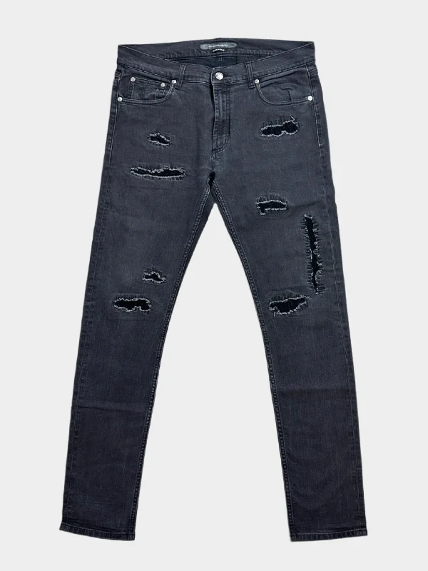 Men's High - Waisted Jeans in a Medium Wash for a Vintage - Style RevivalSeams Jeans