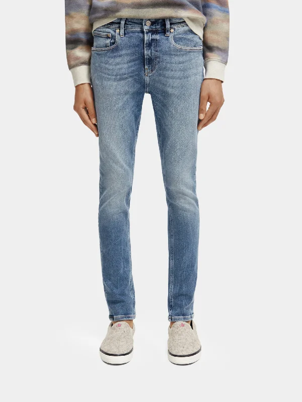 Men's Ripped Skinny Jeans in Acid Wash for an Edgy and Punk - Inspired StyleSkim super slim-fit jeans