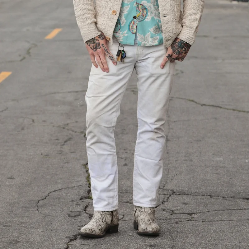 Men's High - Waisted Jeans in a Medium Wash for a Vintage - Style RevivalRRL Slim Fit Jeans Whitestone FINAL SALE