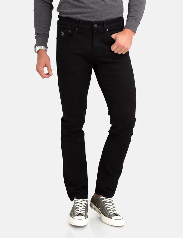 Men's High - Waisted Jeans in a Medium Wash for a Vintage - Style RevivalSLIM FIT STRETCH JEANS