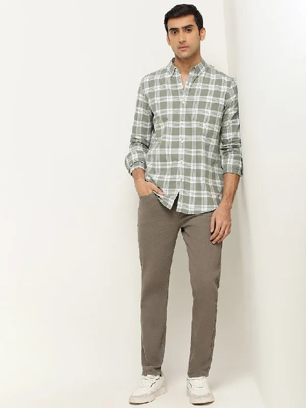 Plus Size Men's Relaxed Fit Jeans with a Tapered Leg for a Laid - Back VibeWES Casuals Sage Denim Relaxed Fit Mid Rise Jeans