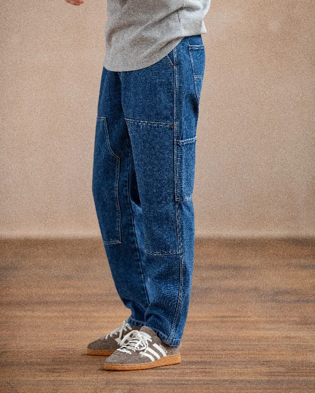 Plus Size Men's Bootcut Jeans with a Belt Loop Upgrade for a Stylish Touch304 Albion Carpenter Pant - Washed Denim Plus Size Men's Bootcut Jeans with a Belt Loop Upgrade for a Stylish Touch304 Albion Carpenter Pant - Washed Denim