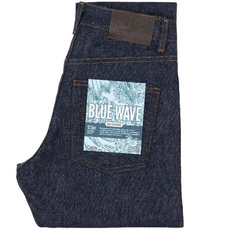 Men's Jeans with a Button - Fly for a Traditional and Classic AestheticArrow   -   Blue   Wave   Selvedge