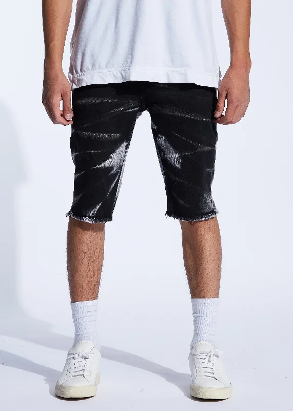 Men's Jeans with a Button - Fly for a Traditional and Classic AestheticAtlantic Shorts (Black Marble) Men's Jeans with a Button - Fly for a Traditional and Classic AestheticAtlantic Shorts (Black Marble)
