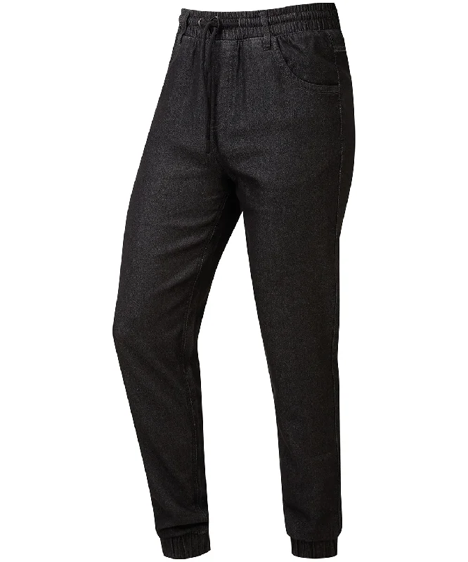 Men's Stretch Jeans with a Moisture - Wicking Lining for Active LifestylesBlack Denim - Chef's artisan jogger bottoms Men's Stretch Jeans with a Moisture - Wicking Lining for Active LifestylesBlack Denim - Chef's artisan jogger bottoms