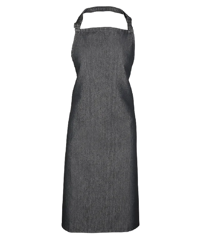 Men's Low - Rise Jeans in a Light Wash for a Casual and Youthful LookBlack Denim - Colours bib apron