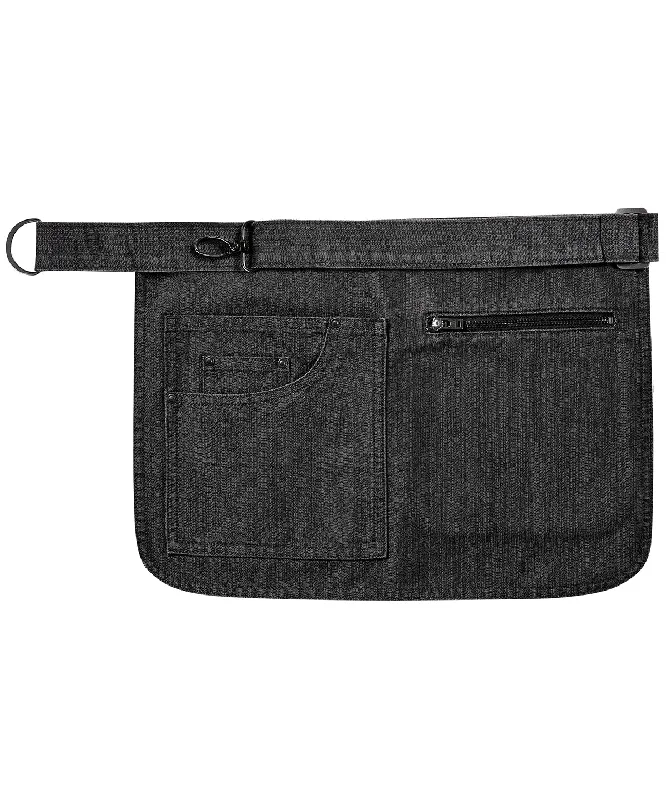 Men's Ripped Skinny Jeans in Acid Wash for an Edgy and Punk - Inspired StyleBlack Denim - Metro utility hip apron