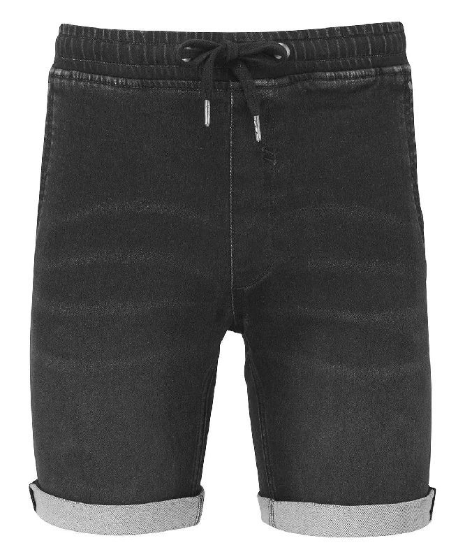 Men's Stretch Jeans with a Moisture - Wicking Lining for Active LifestylesBlack - Men’s denim drawstring shorts Men's Stretch Jeans with a Moisture - Wicking Lining for Active LifestylesBlack - Men’s denim drawstring shorts