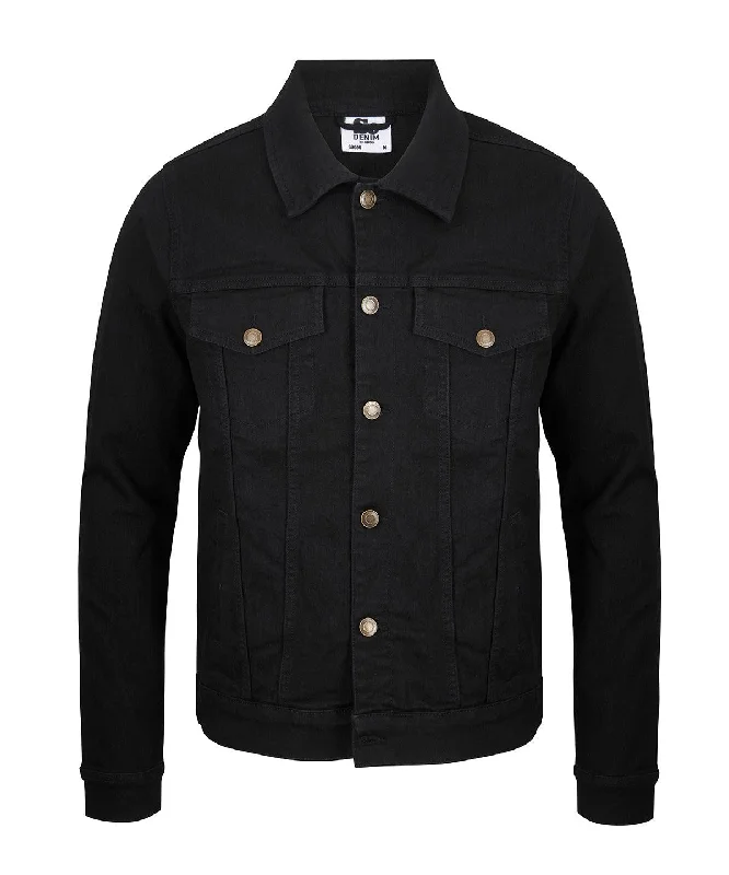 Men's Jeans with a Button - Fly for a Traditional and Classic AestheticBlack - Noah denim jacket Men's Jeans with a Button - Fly for a Traditional and Classic AestheticBlack - Noah denim jacket