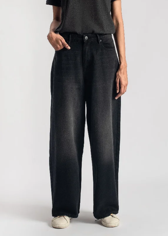 Men's Jeans with a Frayed Hem for a Casual and Effortless StyleBlack Skater Jeans-Basic Men's Jeans with a Frayed Hem for a Casual and Effortless StyleBlack Skater Jeans-Basic