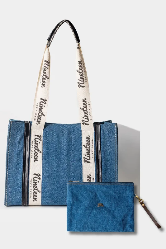 Men's Jeans with a Frayed Hem for a Casual and Effortless StyleBundle of 2 (1947 Signature Tote Bag +1947 Multi-Purpose Pouch) Men's Jeans with a Frayed Hem for a Casual and Effortless StyleBundle of 2 (1947 Signature Tote Bag +1947 Multi-Purpose Pouch)