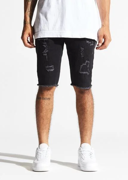 Men's Colored Jeans in Burgundy for a Bold and Fashion - Forward LookChaz Shorts (Black) Men's Colored Jeans in Burgundy for a Bold and Fashion - Forward LookChaz Shorts (Black)