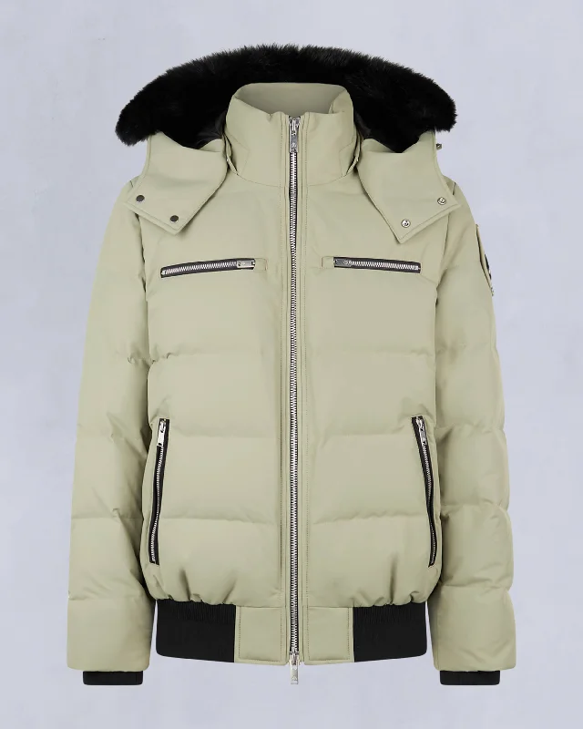 SAGE WITH BLACK SHEARLING