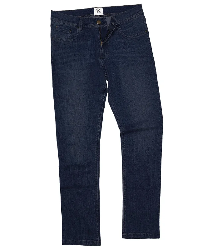 Men's Cargo Jeans with Multiple Pockets for a Practical and Outdoor - Friendly LookDark Blue Wash - Leo straight jeans Men's Cargo Jeans with Multiple Pockets for a Practical and Outdoor - Friendly LookDark Blue Wash - Leo straight jeans