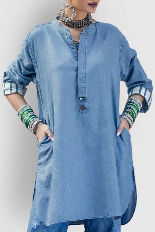 Men's Jeans with a Button - Fly for a Traditional and Classic AestheticDenim Fusion Kurta –For Her Men's Jeans with a Button - Fly for a Traditional and Classic AestheticDenim Fusion Kurta –For Her