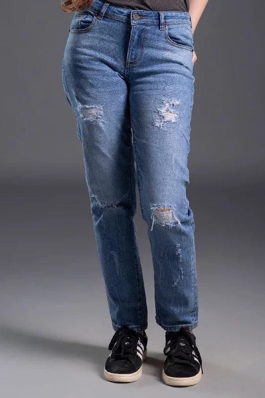 Men's Straight Leg Raw Denim Jeans for a Minimalist and Durable OptionMid Rise Stretchable Ripped Straight Fit Jeans (Light Blue) Men's Straight Leg Raw Denim Jeans for a Minimalist and Durable OptionMid Rise Stretchable Ripped Straight Fit Jeans (Light Blue)