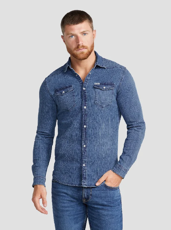 Men's Straight Leg Raw Denim Jeans for a Minimalist and Durable OptionEco Denim Truckee Shirt Men's Straight Leg Raw Denim Jeans for a Minimalist and Durable OptionEco Denim Truckee Shirt