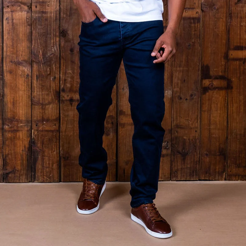 Plus Size Men's Relaxed Fit Jeans with a Faded Wash for a Vintage - Inspired LookExpedition Regular Denim Solid Ink Plus Size Men's Relaxed Fit Jeans with a Faded Wash for a Vintage - Inspired LookExpedition Regular Denim Solid Ink
