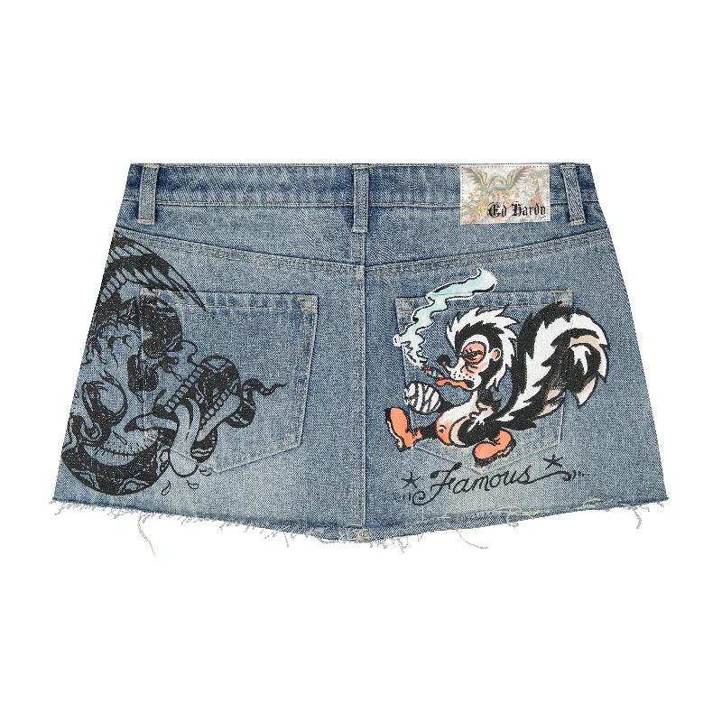 Men's Cargo Jeans with Multiple Pockets for a Practical and Outdoor - Friendly LookFamous Skunk Denim Skirt