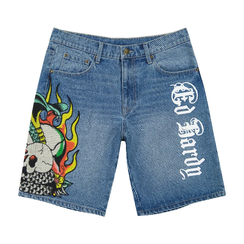 Men's Low - Rise Jeans in a Light Wash for a Casual and Youthful LookFire Cobra Skater Short Men's Low - Rise Jeans in a Light Wash for a Casual and Youthful LookFire Cobra Skater Short