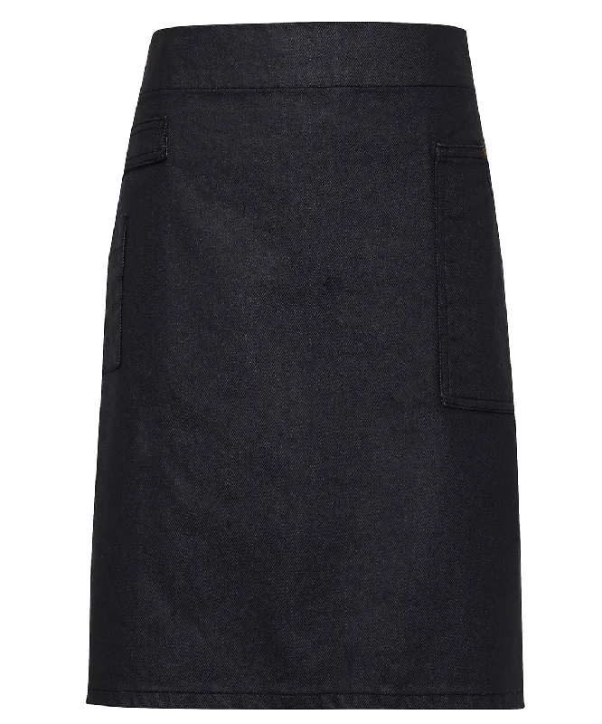 Men's Jeans with an Elastic Waistband for Ultimate ComfortIndigo/Brown Denim - Division waxed-look denim waist apron