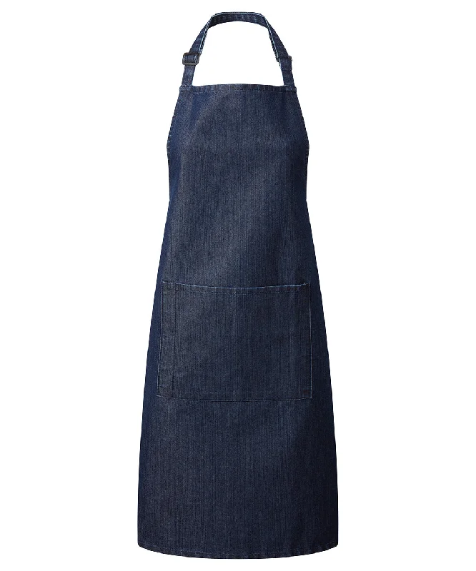 Men's Jeans with an Elastic Waistband for Ultimate ComfortIndigo Denim - Colours bib apron with pocket