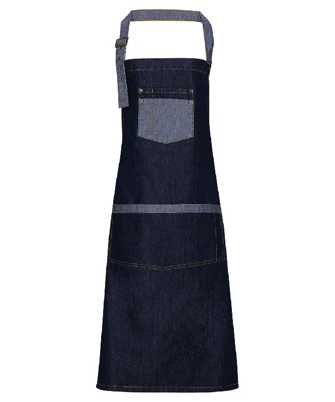 Plus Size Men's Bootcut Jeans with a Belt Loop Upgrade for a Stylish TouchIndigo Denim - Domain contrast denim bib apron Plus Size Men's Bootcut Jeans with a Belt Loop Upgrade for a Stylish TouchIndigo Denim - Domain contrast denim bib apron