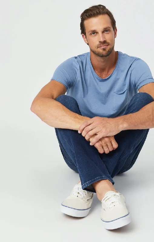 Plus Size Men's Relaxed Fit Jeans with a Faded Wash for a Vintage - Inspired LookJAKE SLIM LEG JEANS IN DARK INDIGO ATHLETIC Plus Size Men's Relaxed Fit Jeans with a Faded Wash for a Vintage - Inspired LookJAKE SLIM LEG JEANS IN DARK INDIGO ATHLETIC
