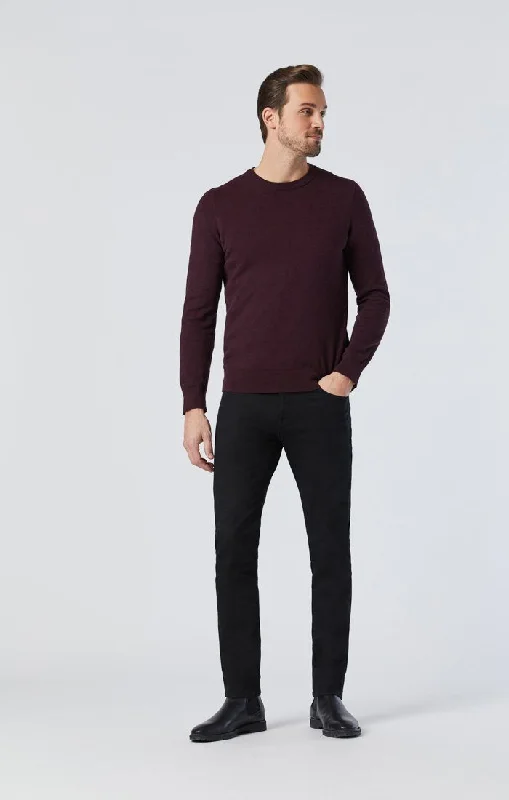 Men's Ripped Skinny Jeans in Acid Wash for an Edgy and Punk - Inspired StyleJAMES SKINNY IN DOUBLE BLACK SUPERMOVE