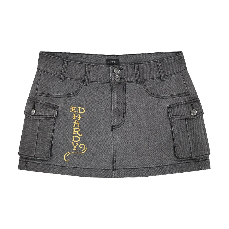Men's High - Waisted Jeans in a Medium Wash for a Vintage - Style RevivalKoi Fish Cargo Skirt Men's High - Waisted Jeans in a Medium Wash for a Vintage - Style RevivalKoi Fish Cargo Skirt