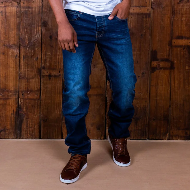 Men's Jeans with a Zip - Off Lower Leg for Convertible StyleMadikwe Muscular Slim Denim Indigo Dark Wash Men's Jeans with a Zip - Off Lower Leg for Convertible StyleMadikwe Muscular Slim Denim Indigo Dark Wash