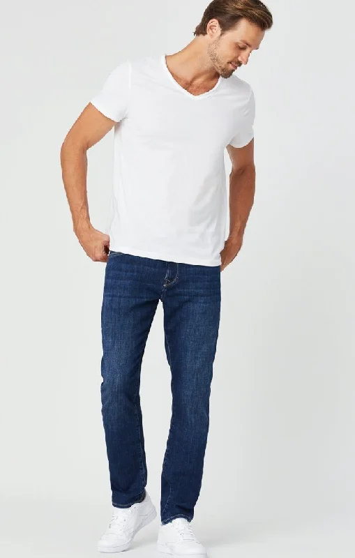 Plus Size Men's Relaxed Fit Jeans with a Tapered Leg for a Laid - Back VibeMATT RELAXED STRAIGHT LEG IN DARK FEATHER BLUE Plus Size Men's Relaxed Fit Jeans with a Tapered Leg for a Laid - Back VibeMATT RELAXED STRAIGHT LEG IN DARK FEATHER BLUE
