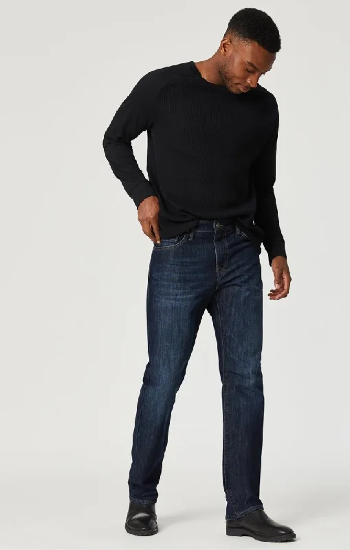 Plus Size Men's Straight Leg Jeans with Reinforced Knees for DurabilityMATT RELAXED STRAIGHT LEG IN DARK STANFORD Plus Size Men's Straight Leg Jeans with Reinforced Knees for DurabilityMATT RELAXED STRAIGHT LEG IN DARK STANFORD